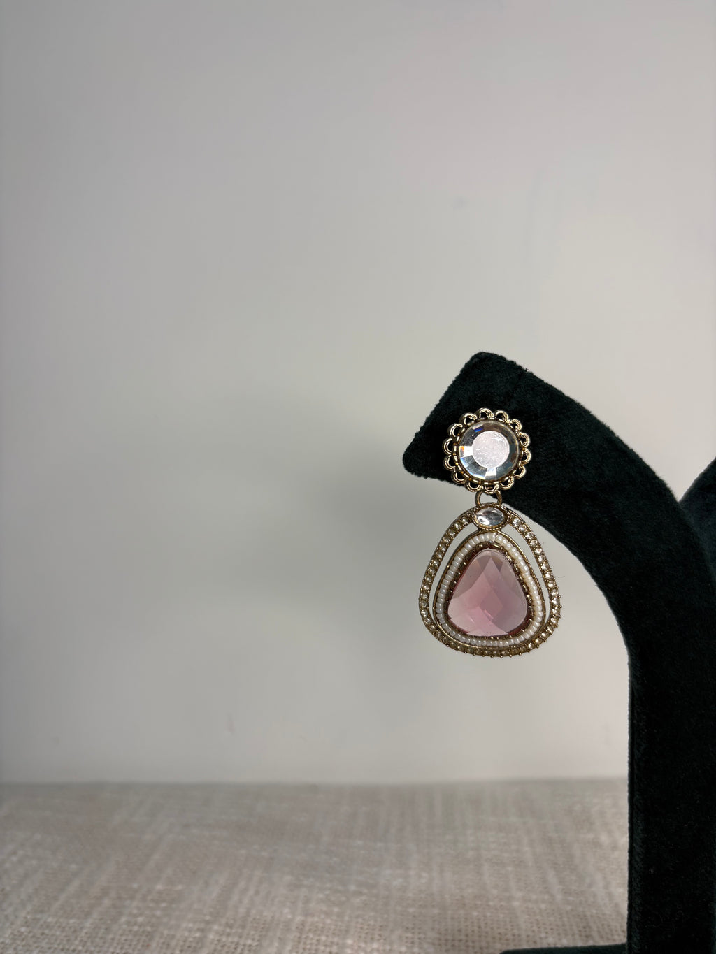Meher Drop Earrings - Pink