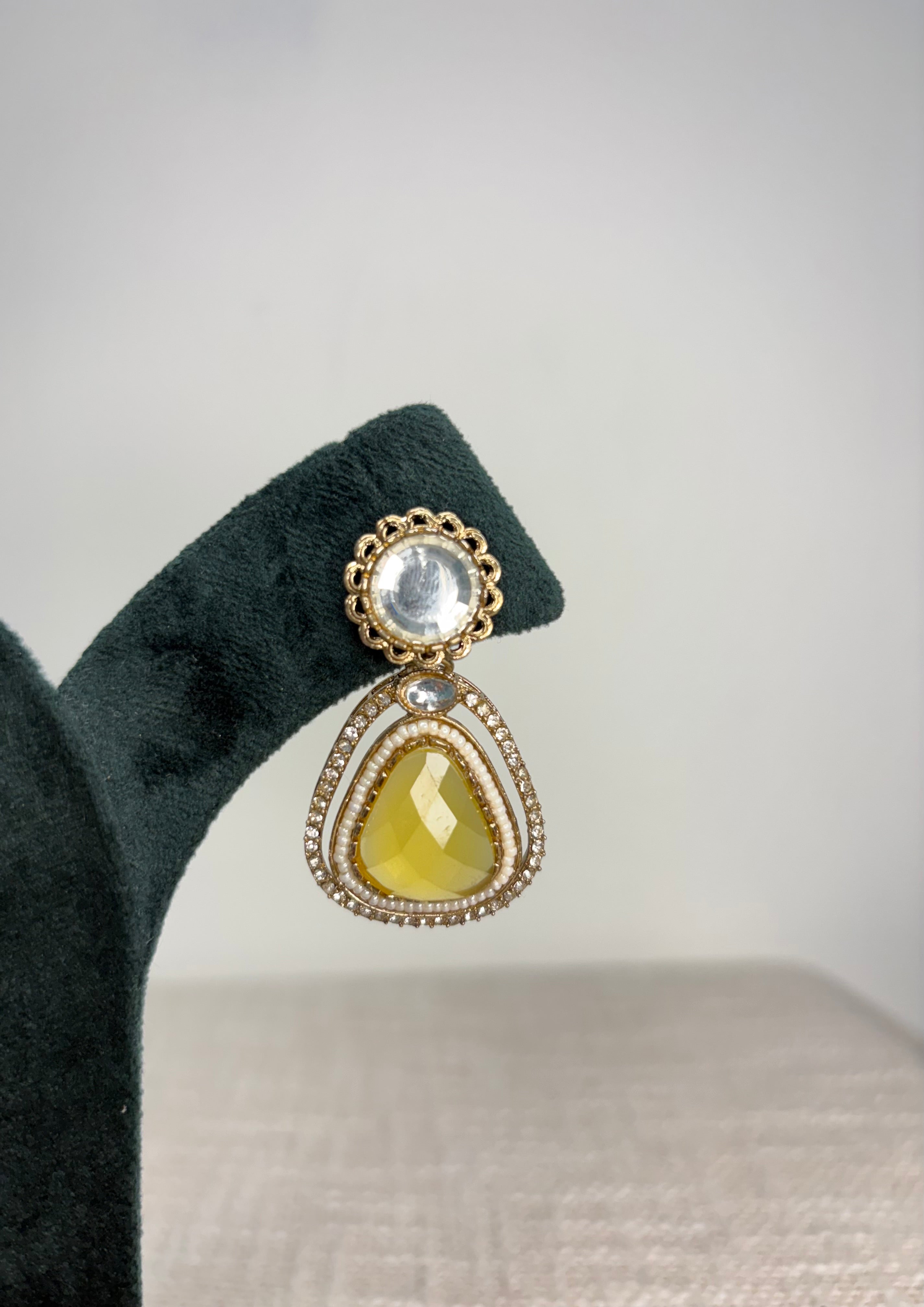 Meher Drop Earrings - Yellow