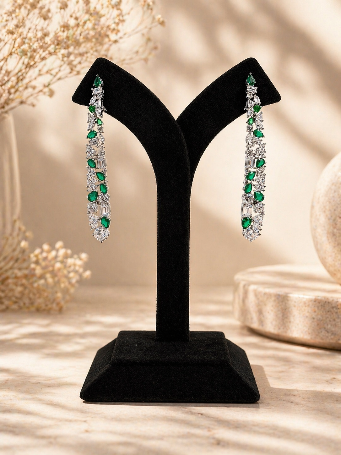 Emerald Cascade Luxe Earrings