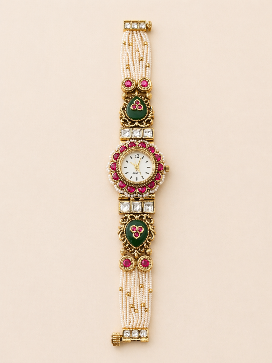 Noor-e-Waqt Kundan Watch Bracelet