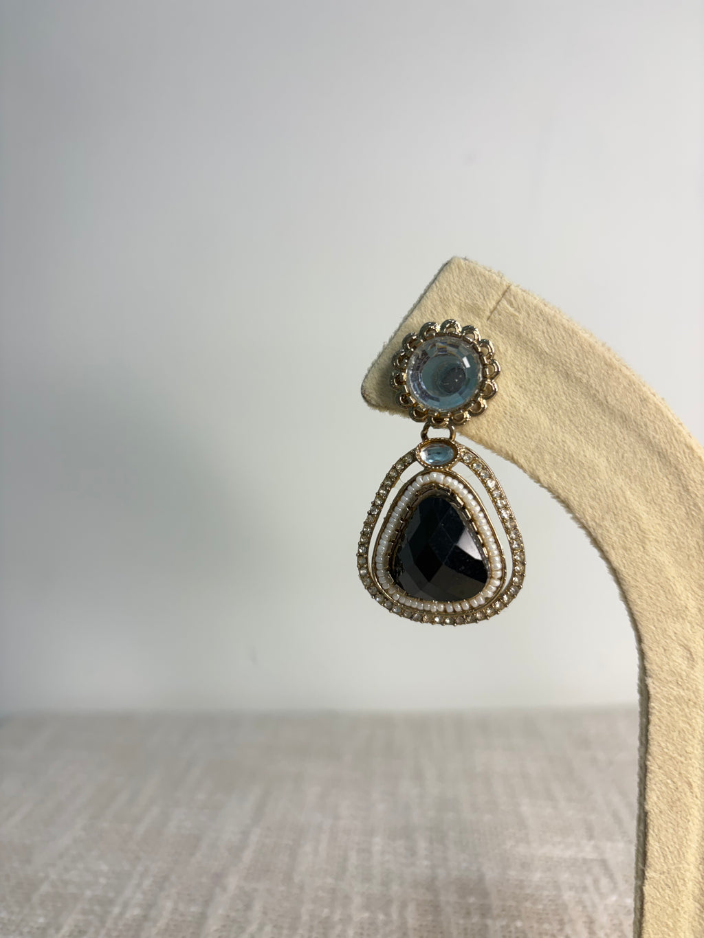 Meher Drop Earrings - Black