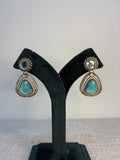 Meher Drop Earrings - Teal Blue