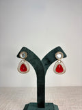 Meher Drop Earrings - Ruby Red