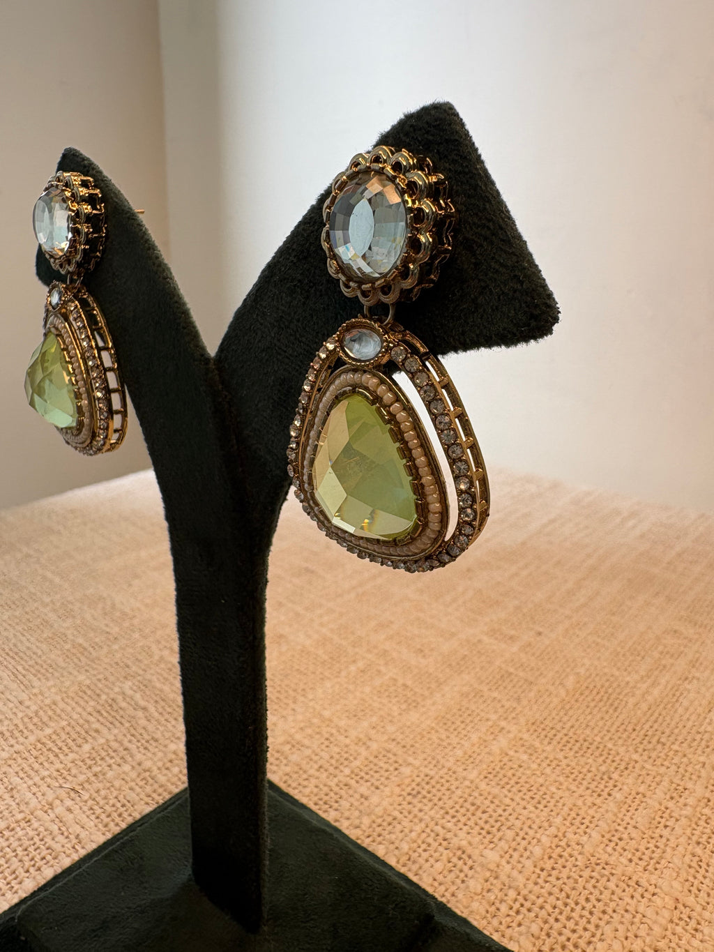 Meher Drop Earrings - Mint Green