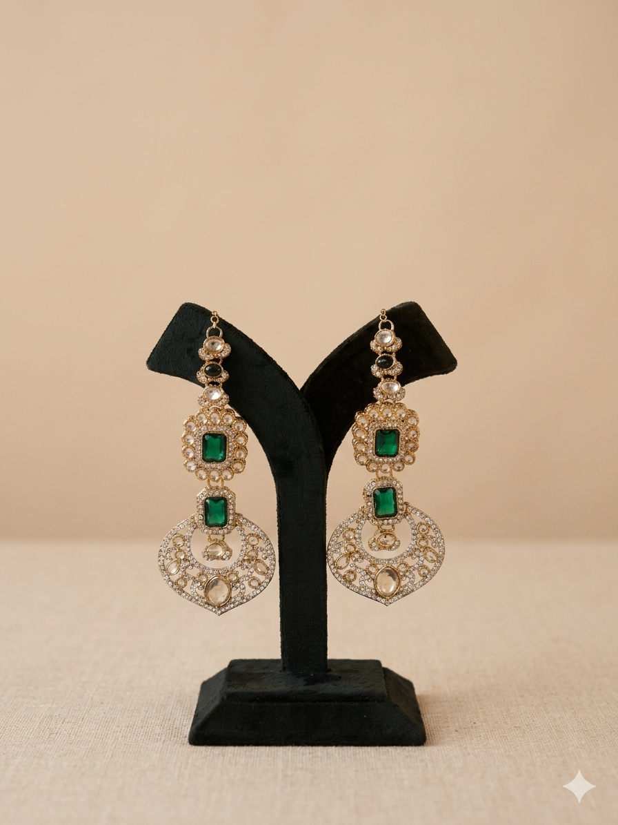 Zehra Emerald Bridal Set