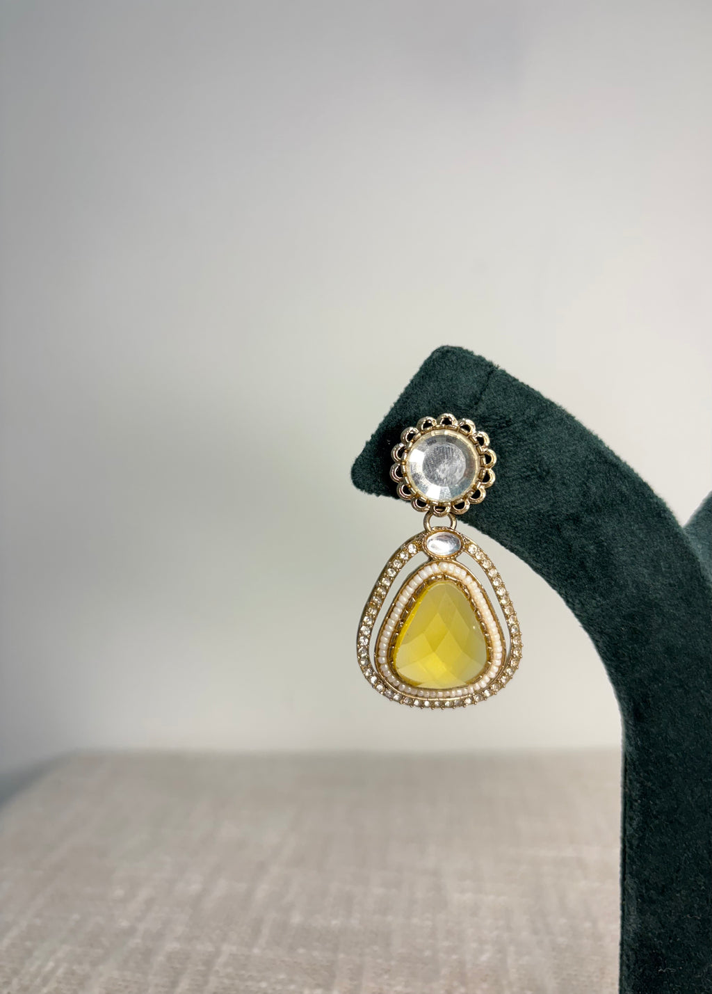 Meher Drop Earrings - Yellow