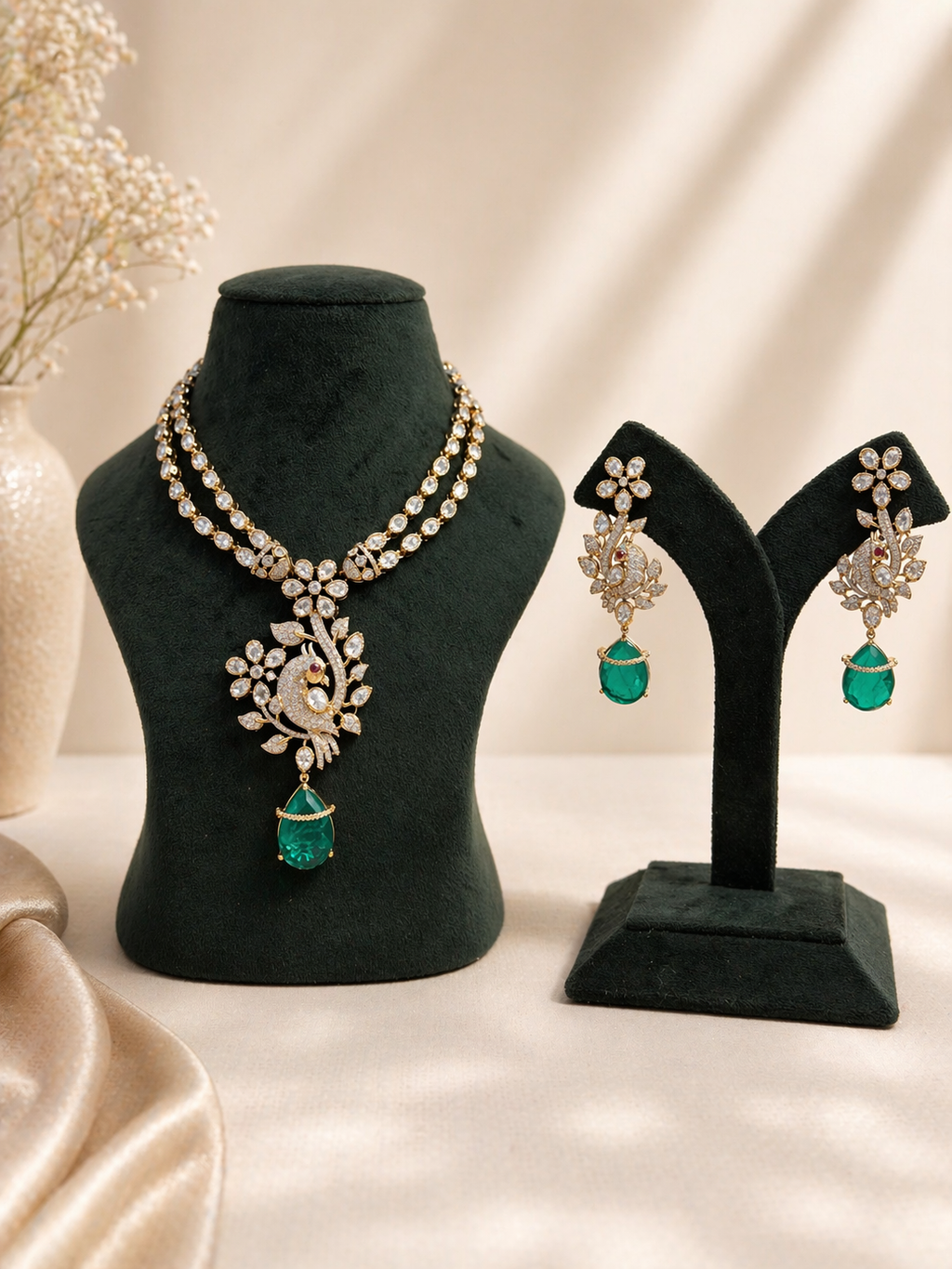 Emerald Blossom Luxe Pendant Set