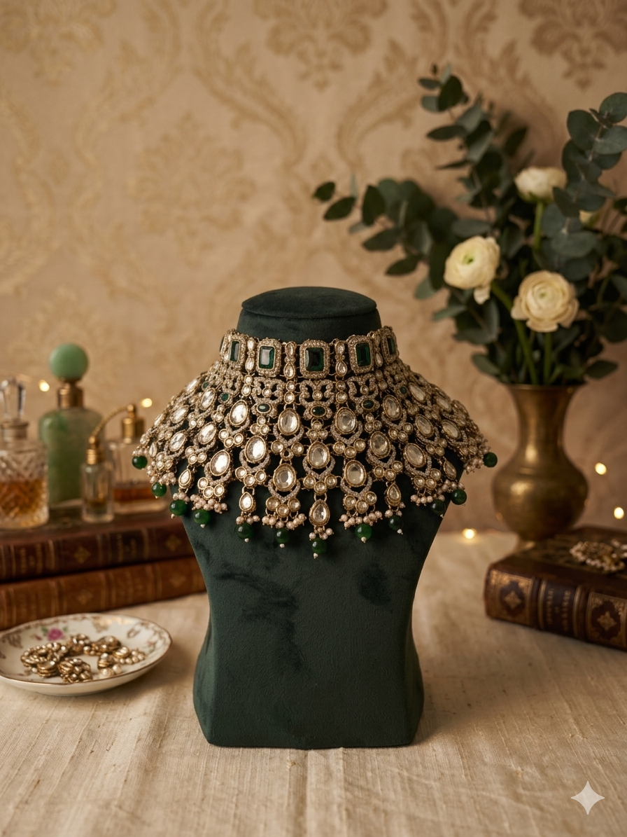 Zehra Emerald Bridal Set