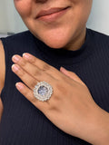 Noir Royale Statement Ring- Adjustable