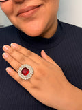Noir Royale Statement Ring - Adjustable