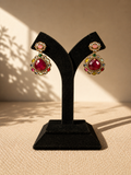 Multi-colour Chand Polki Drop Earrings