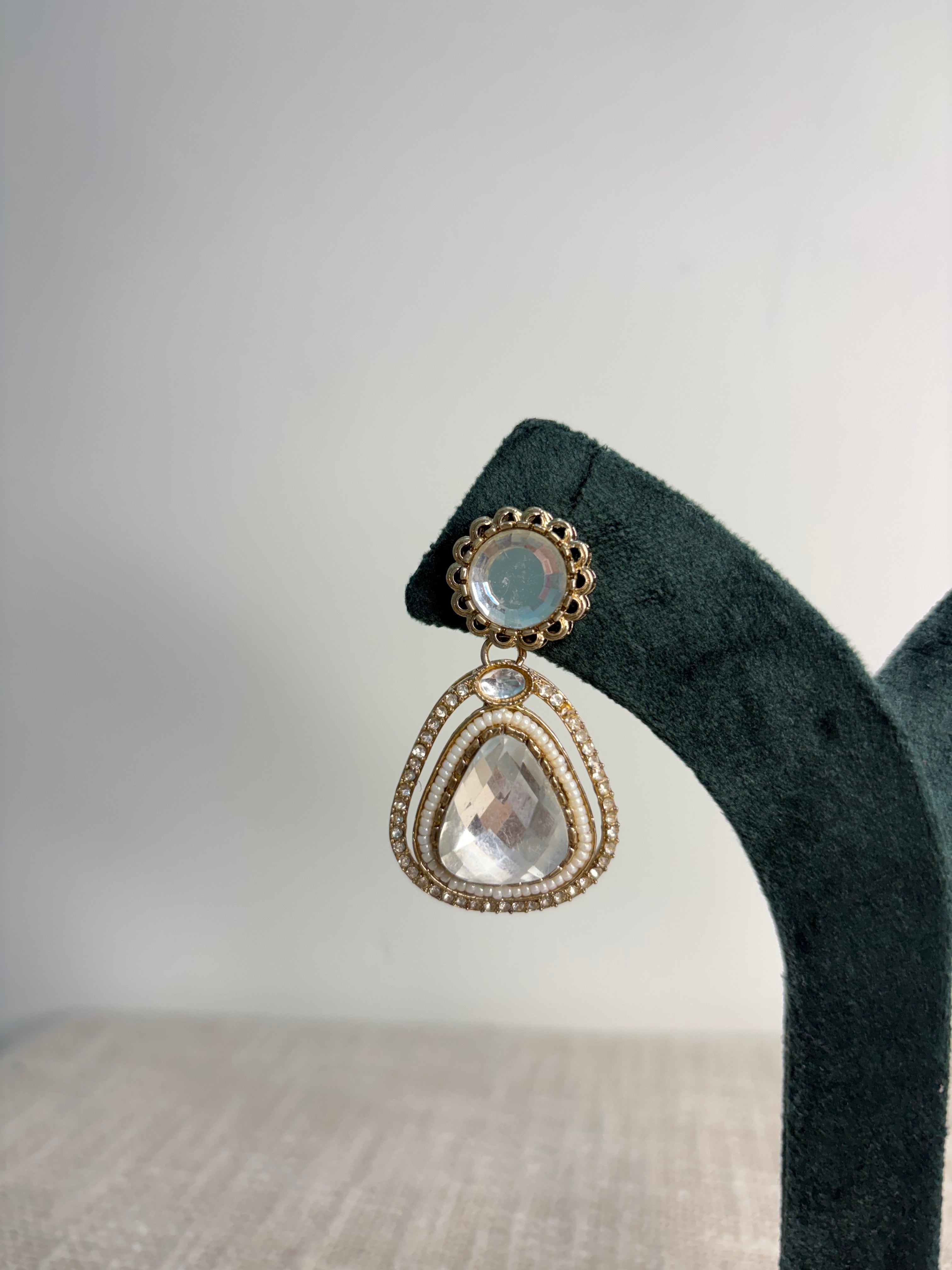 Meher Drop Earrings - White