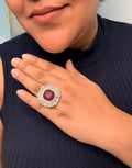 Noir Royale Statement Ring- Adjustable