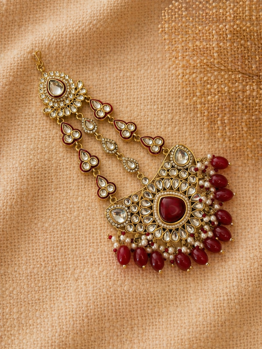 Zarika Ruby Royale Bridal Choker Set