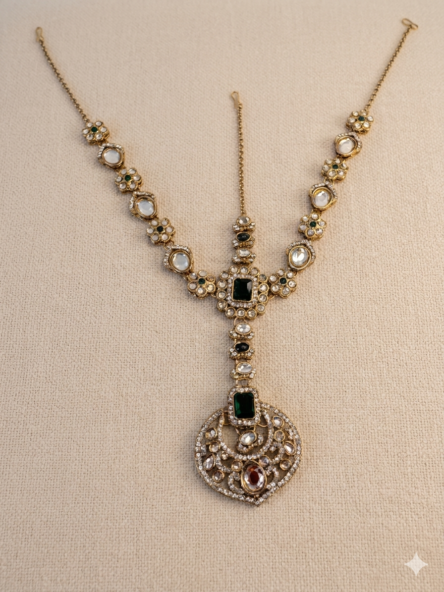 Zehra Emerald Bridal Set