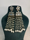Statement Kundan Pearl Cascade Earrings