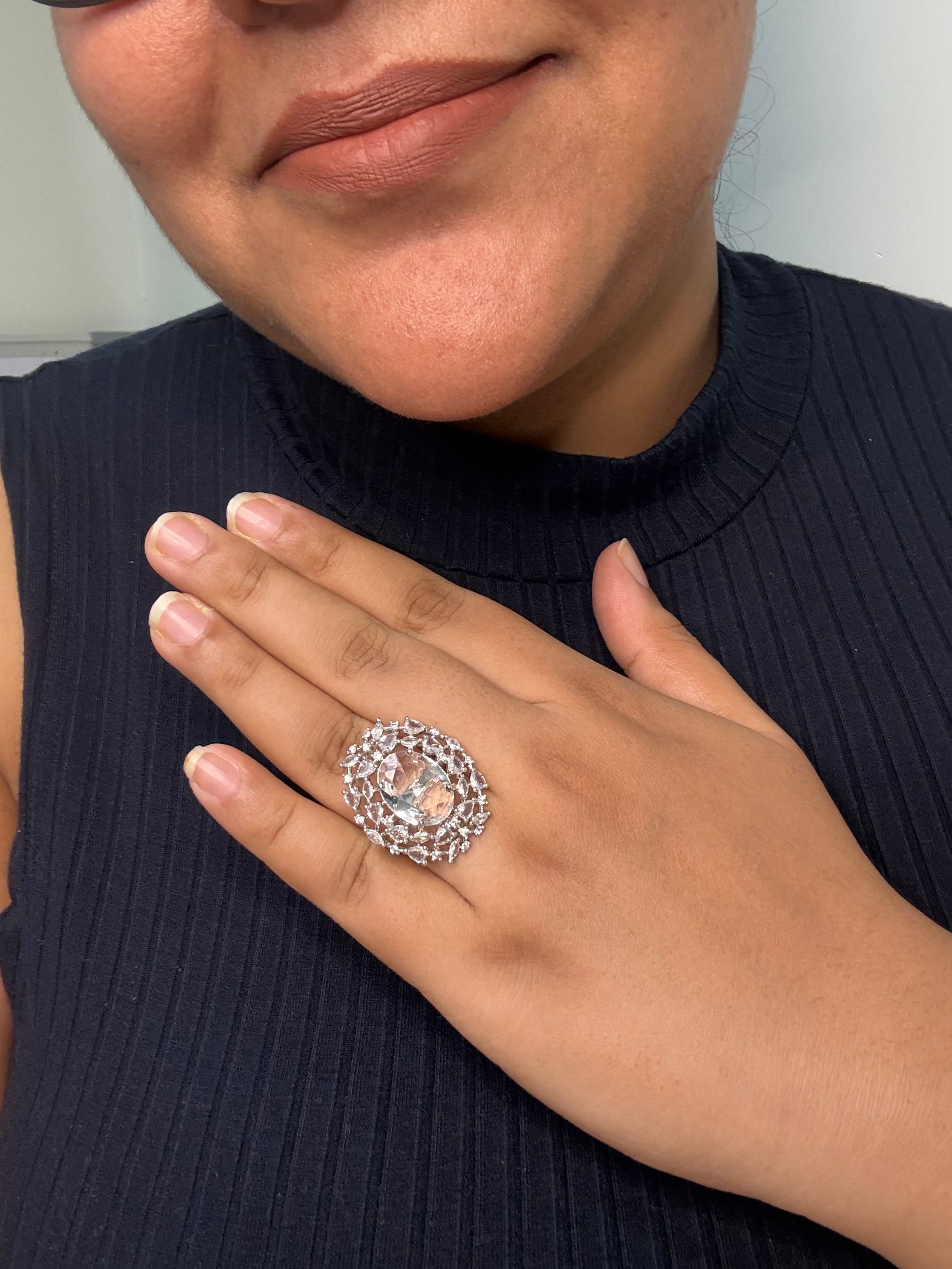 Moonstone Statement Ring - Adjustable