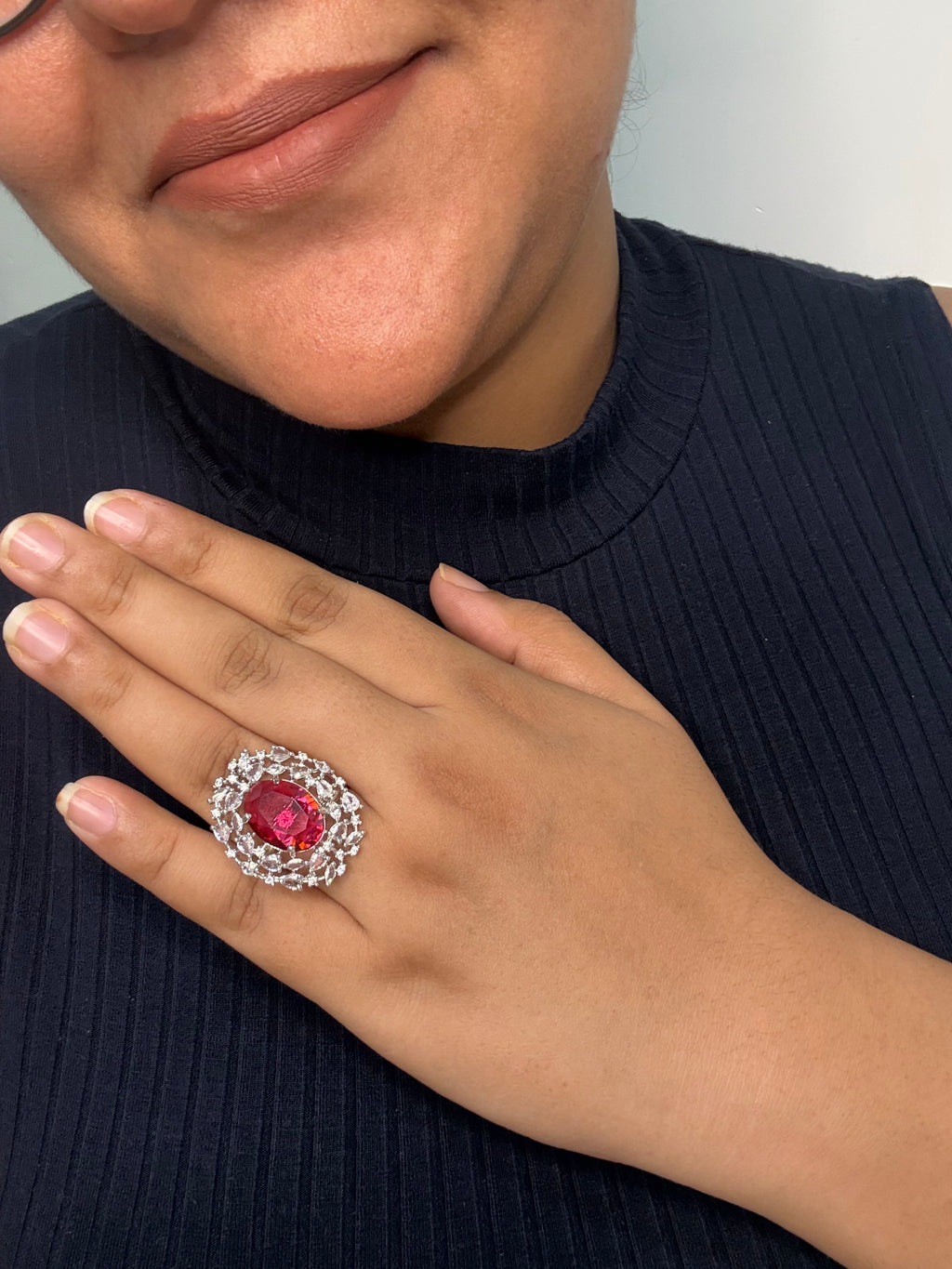 Moonstone Statement Ring - Adjustable
