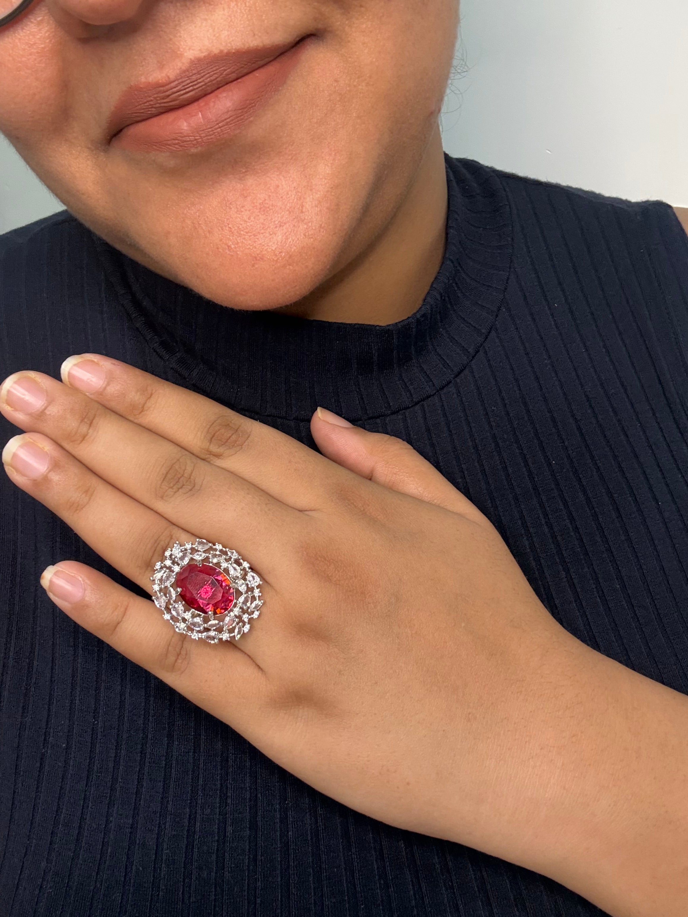 Moonstone Statement Ring - Adjustable
