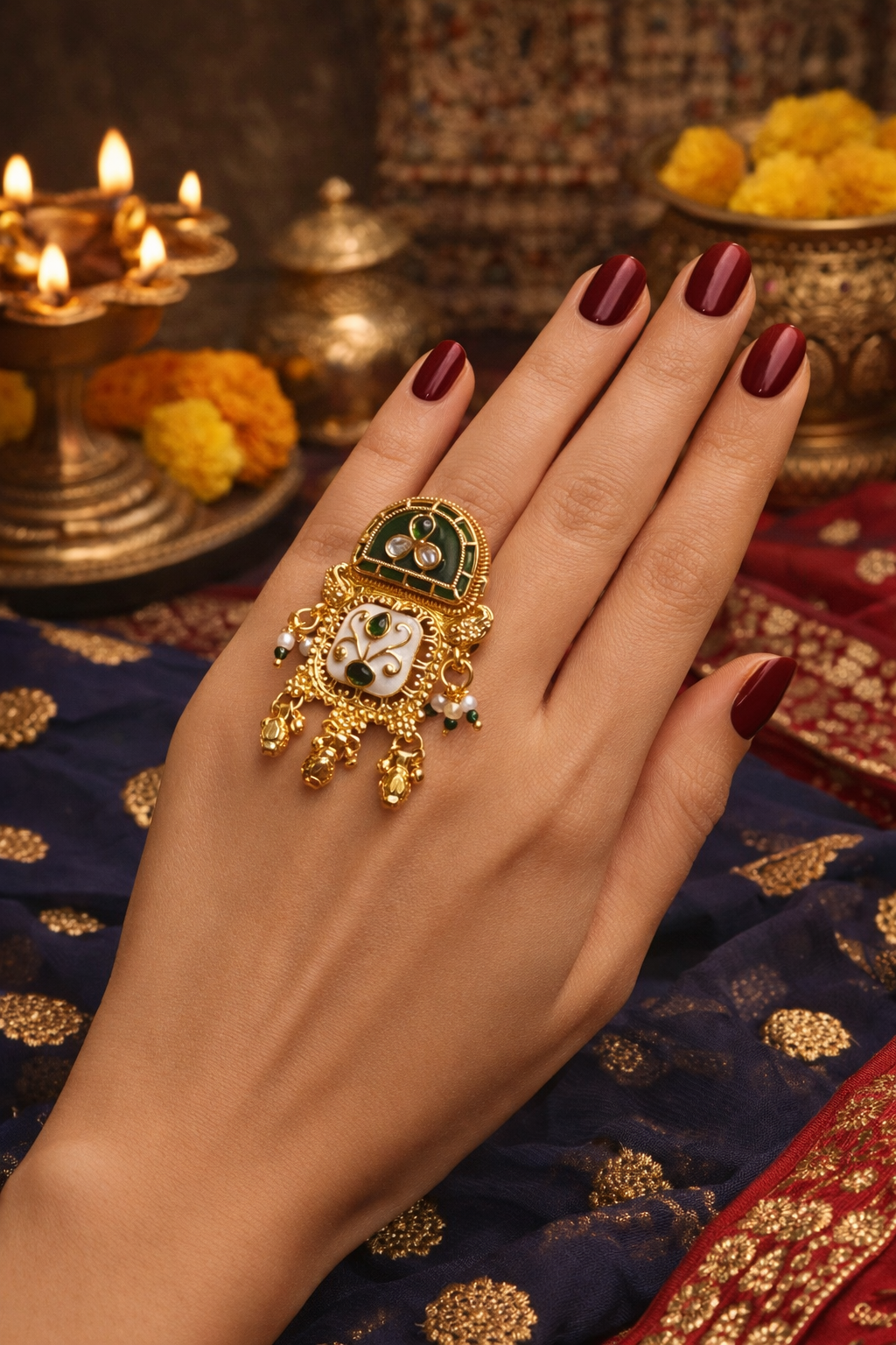Noor Mahal Adjustable Ring