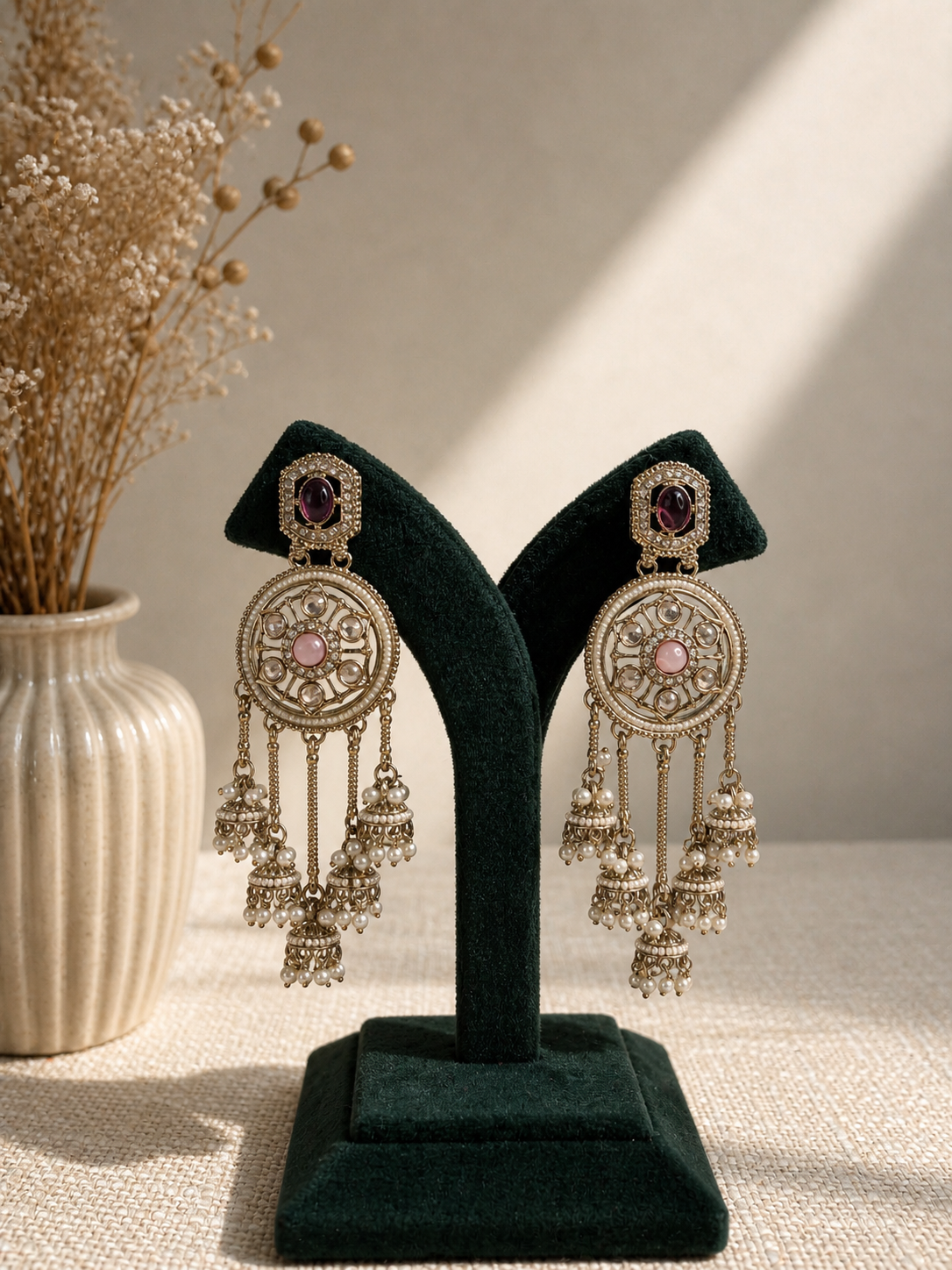 Noor-e-Dehjoor Chandbali Earrings
