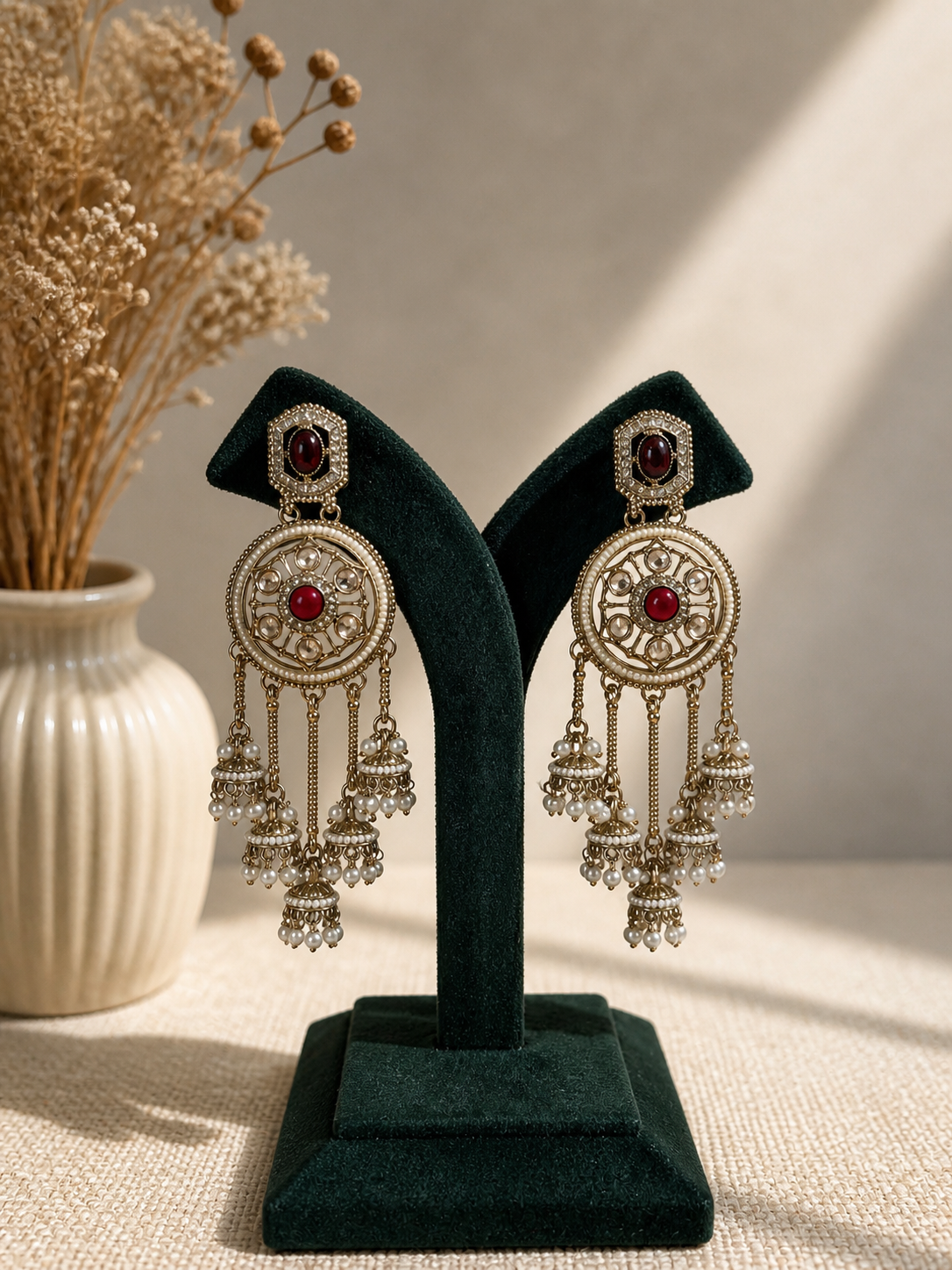 Noor-e-Dehjoor Chandbali Earrings