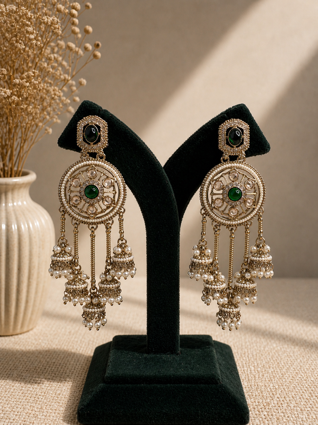 Noor-e-Dehjoor Chandbali Earrings