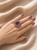 Noir Royale Statement Ring - Adjustable