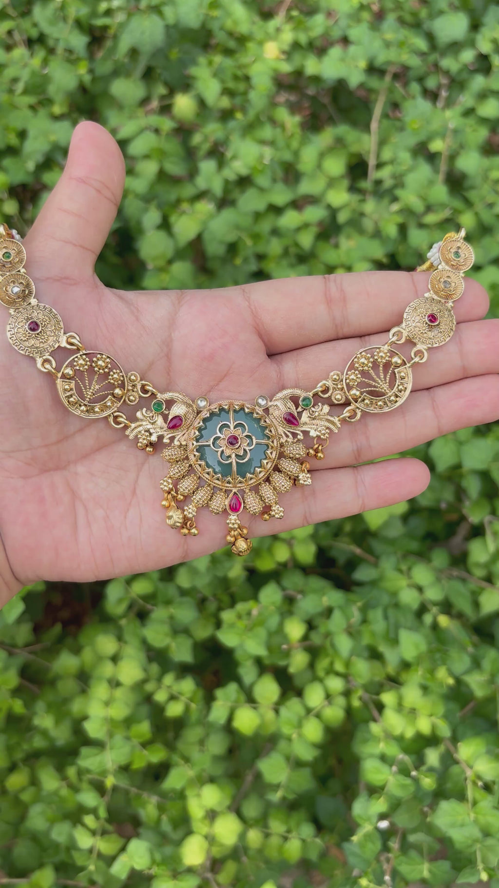 Mayura Viraasat Temple Necklace Set
