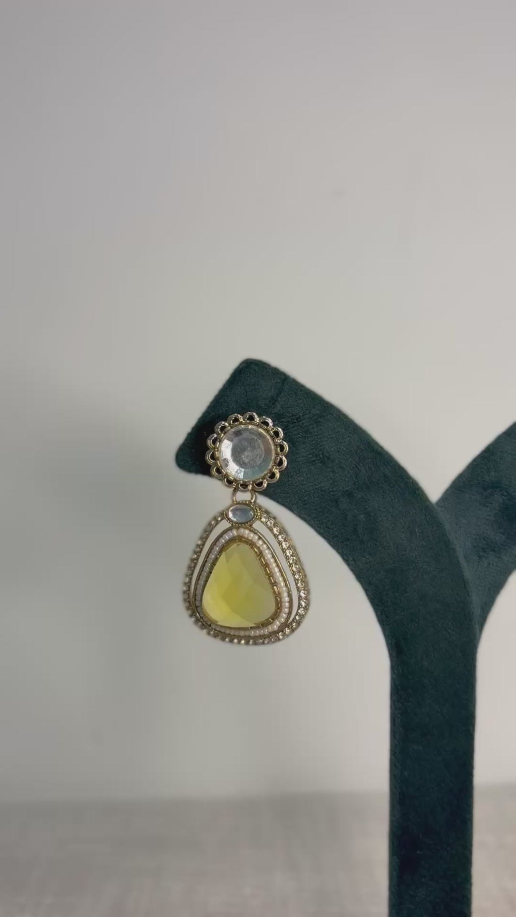 Meher Drop Earrings - Yellow