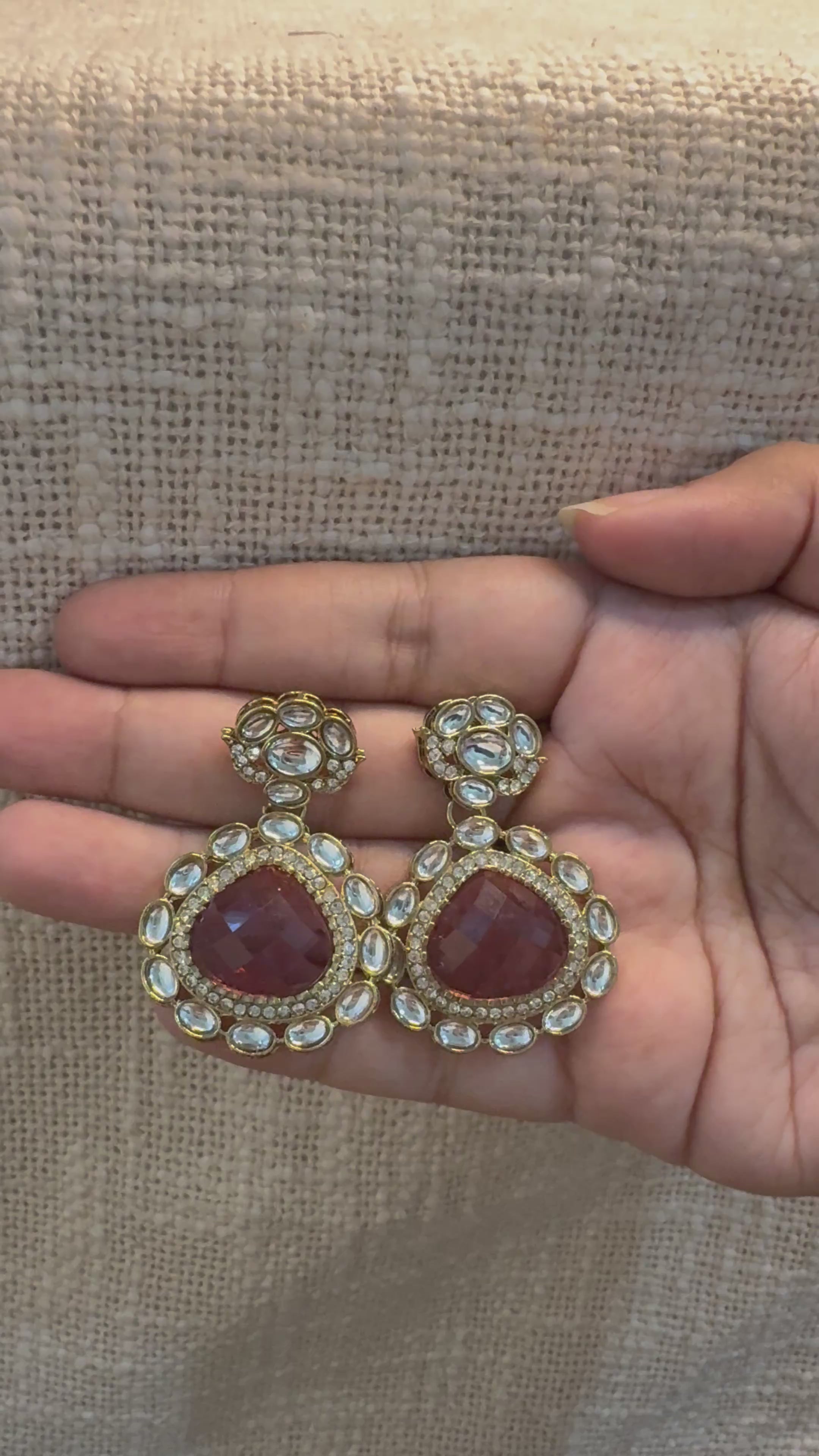 Chand Polki Drop Earrings