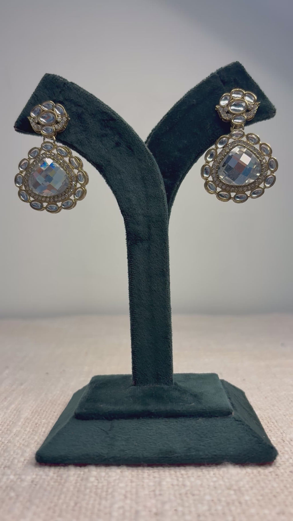 Chand Polki Drop Earrings
