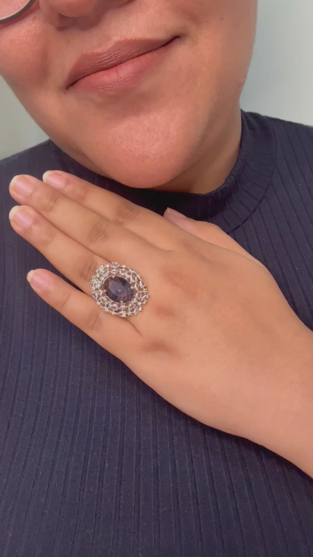 Moonstone Statement Ring - Adjustable