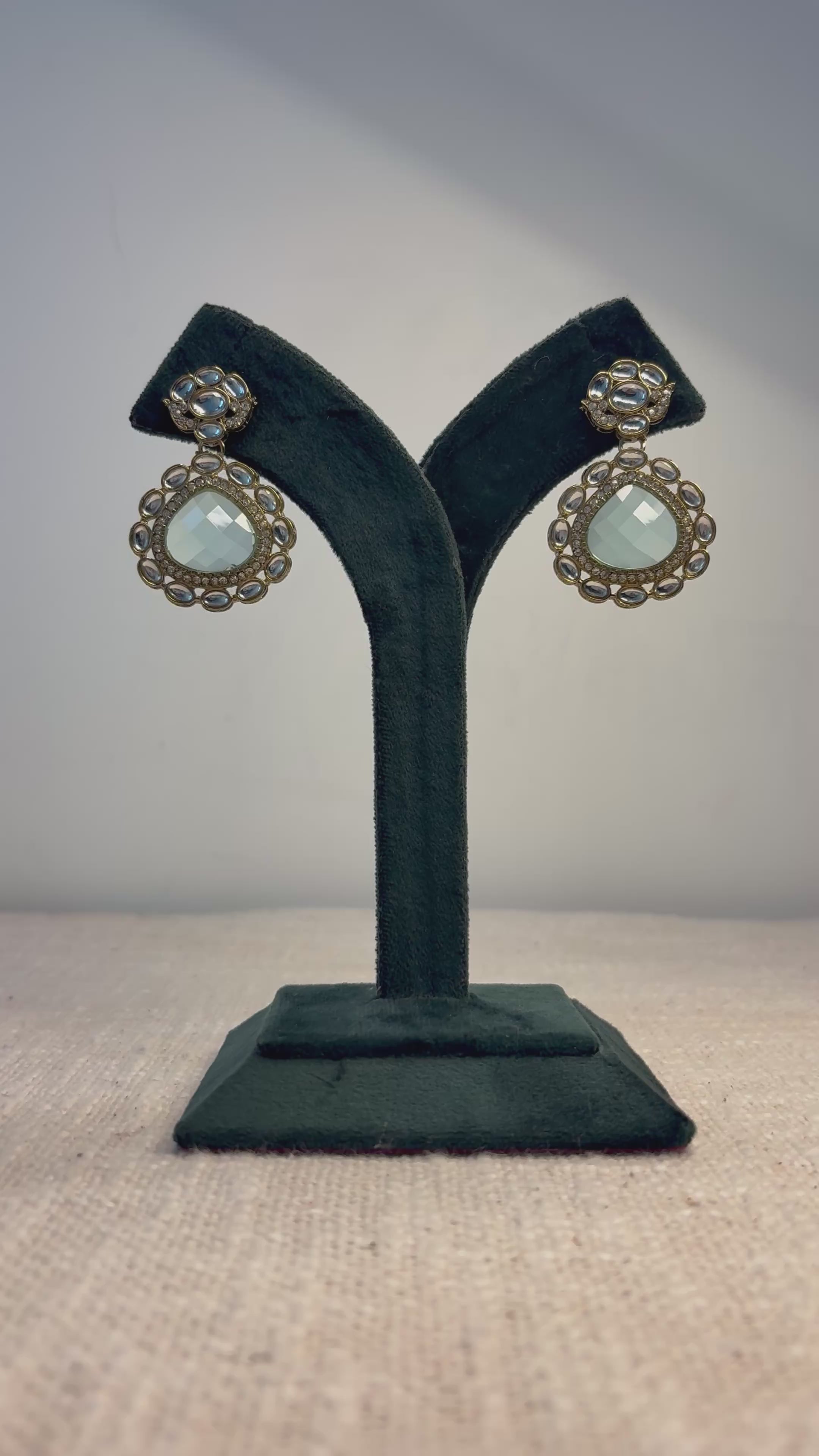 Chand Polki Drop Earrings