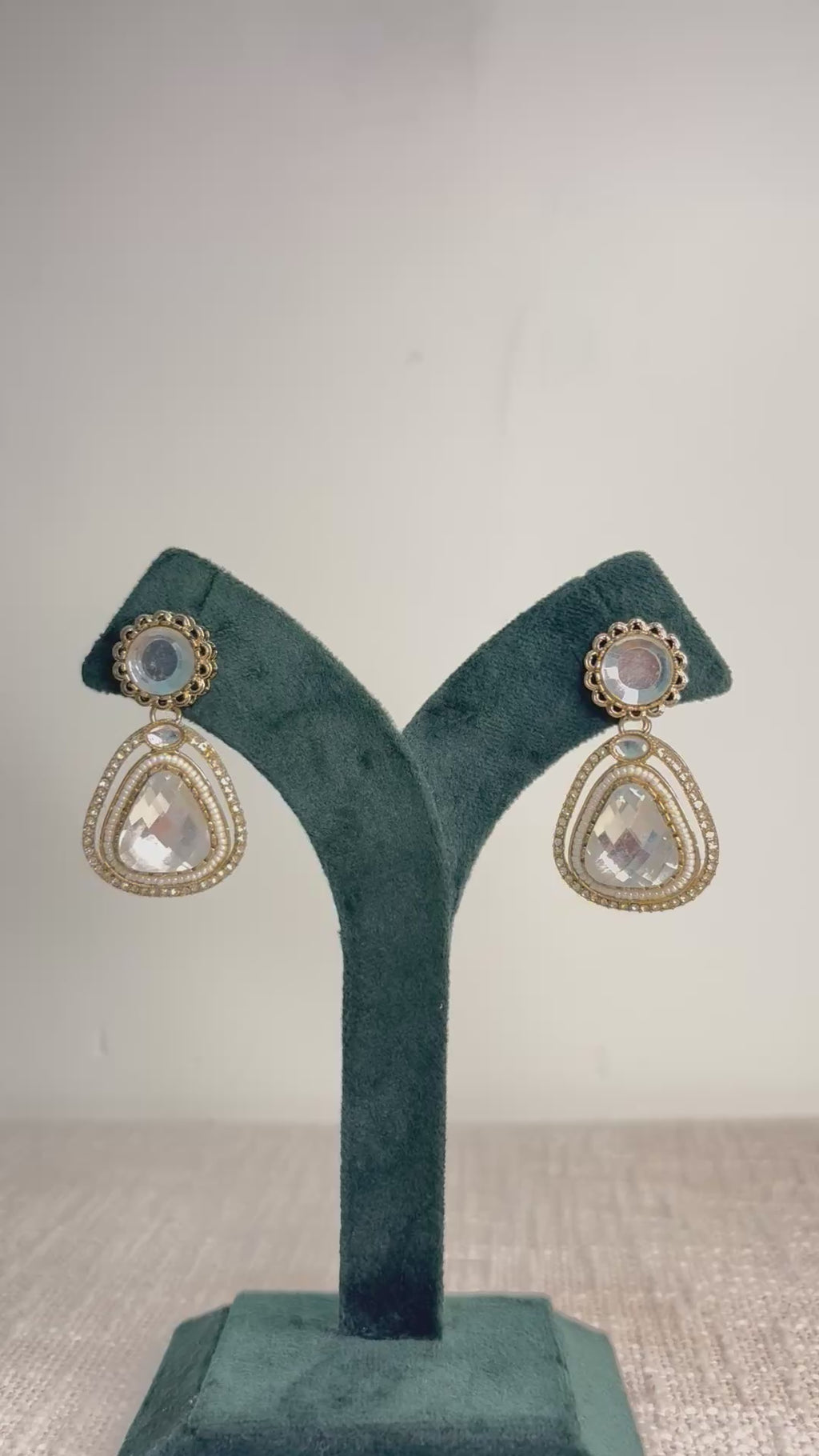 Meher Drop Earrings - White