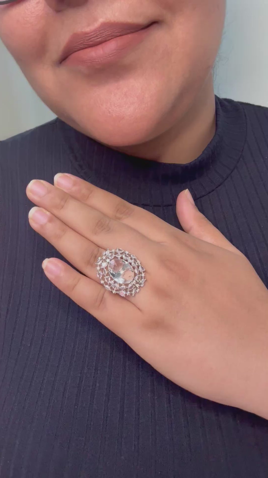 Moonstone Statement Ring - Adjustable