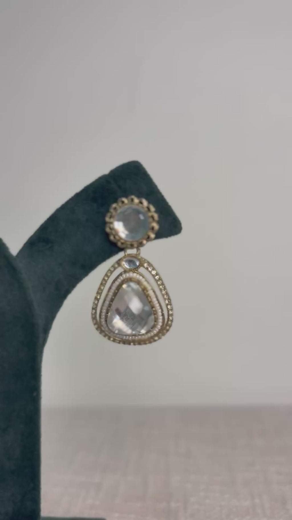 Meher Drop Earrings - White
