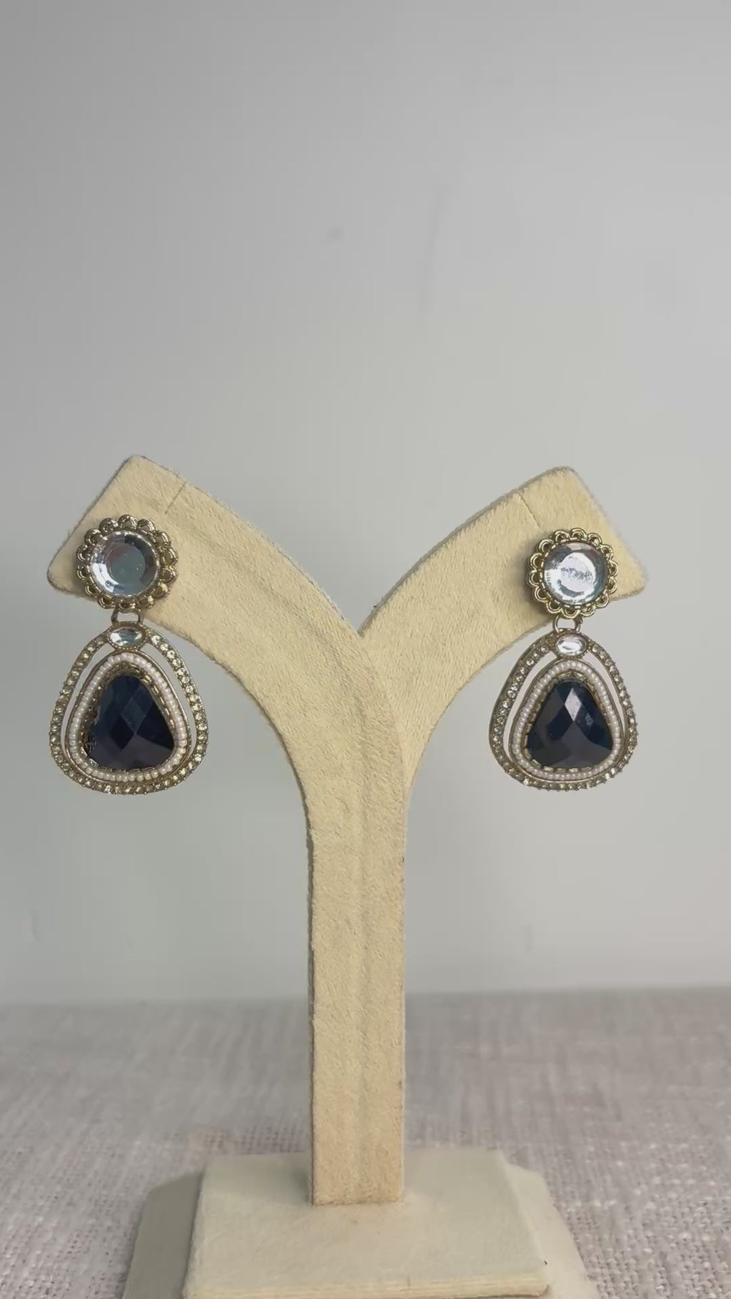 Meher Drop Earrings - Black