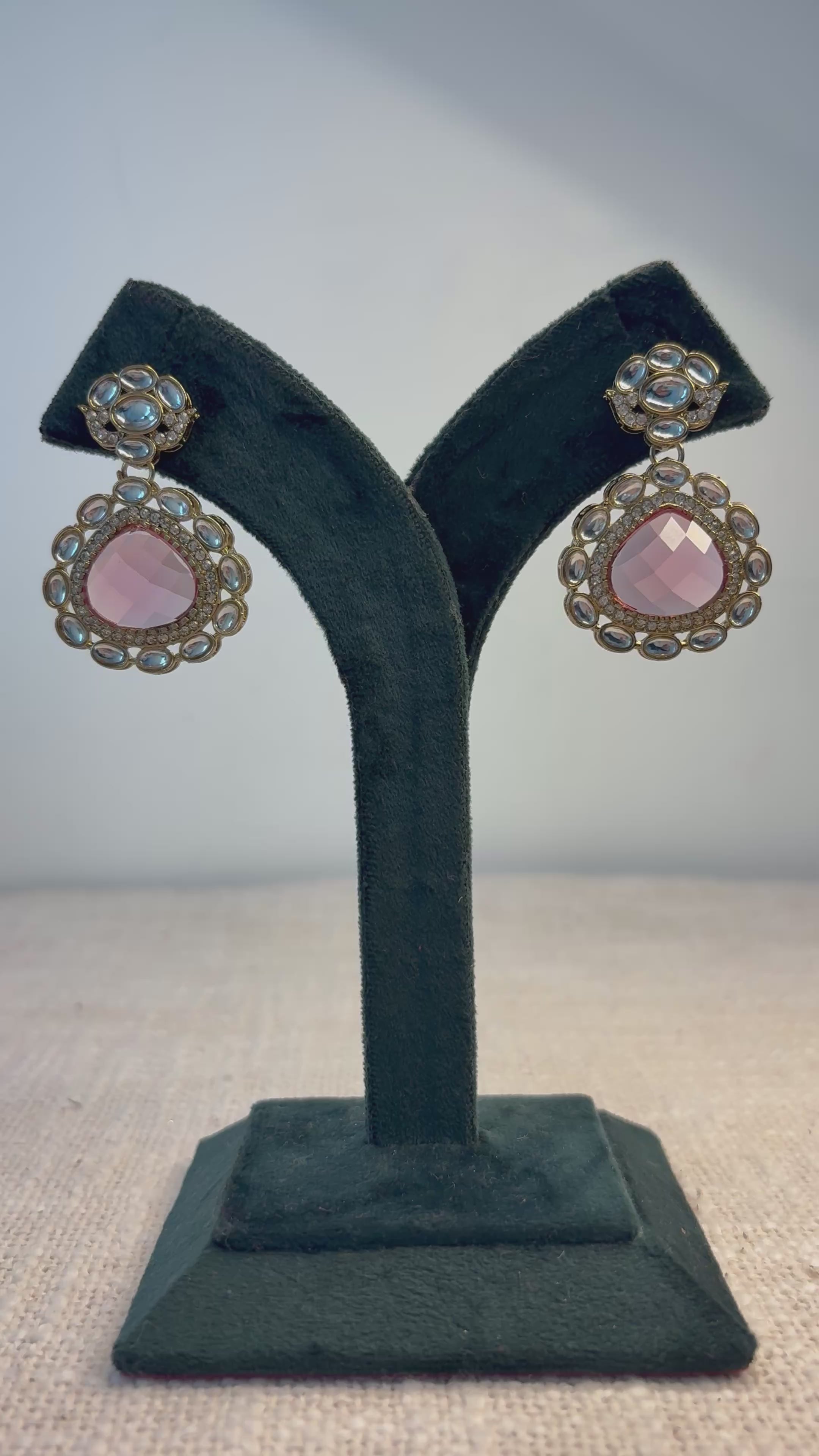 Chand Polki Drop Earrings